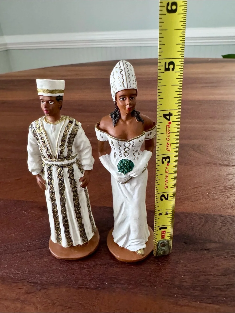 African American Wedding Bride & Groom Figurines Tribal Vintage K's Collection